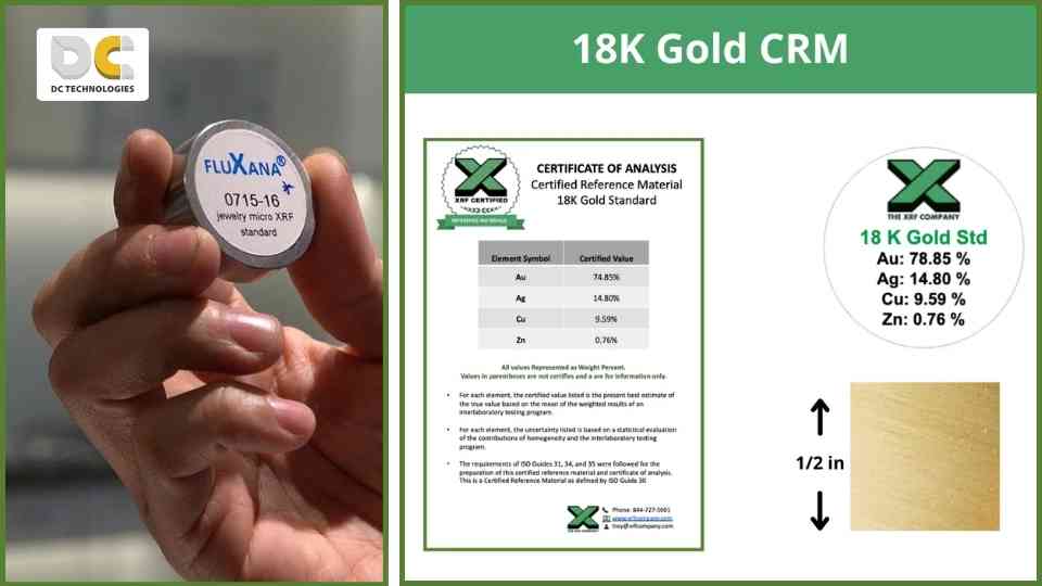 Mẫu chuẩn XRF và chứng nhận (Minh họa)