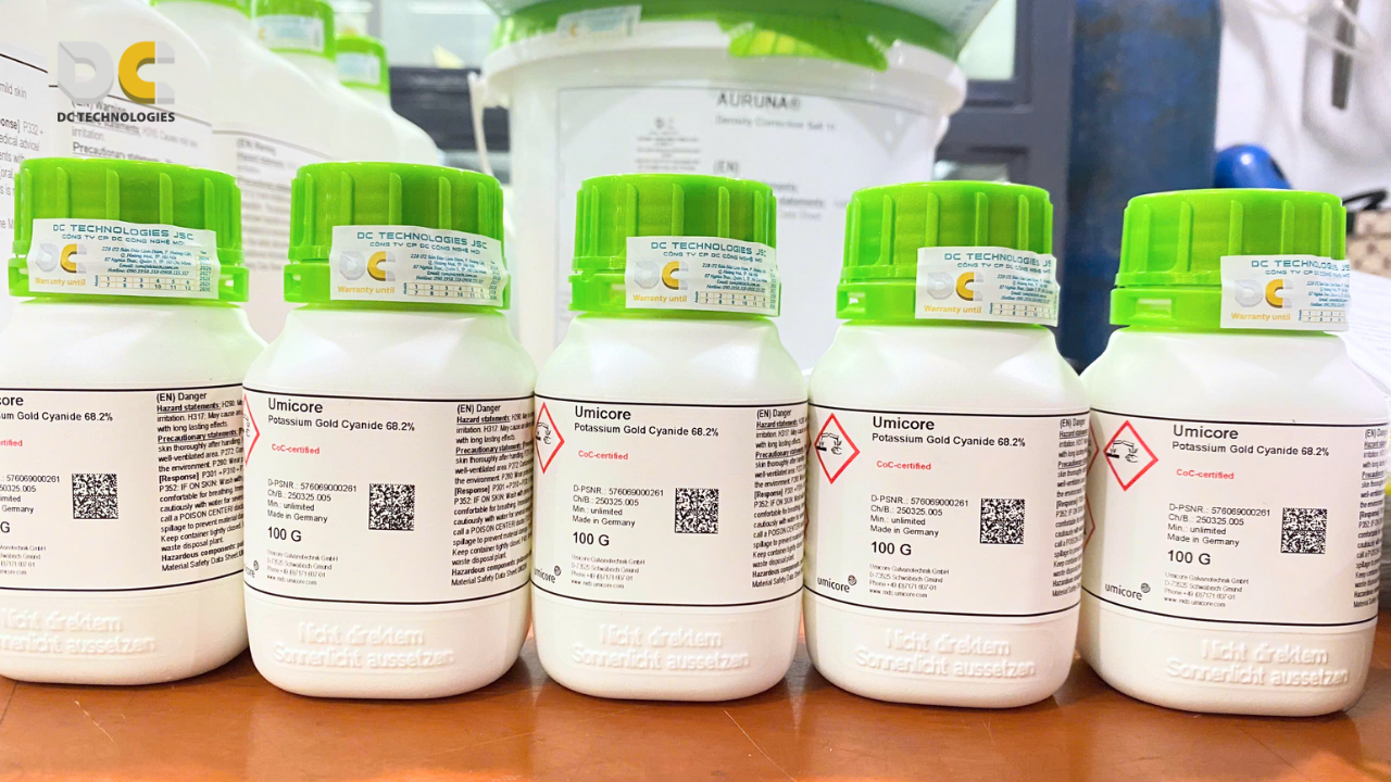DC Technologies sells potassium gold cyanide 68.2% from Umicore